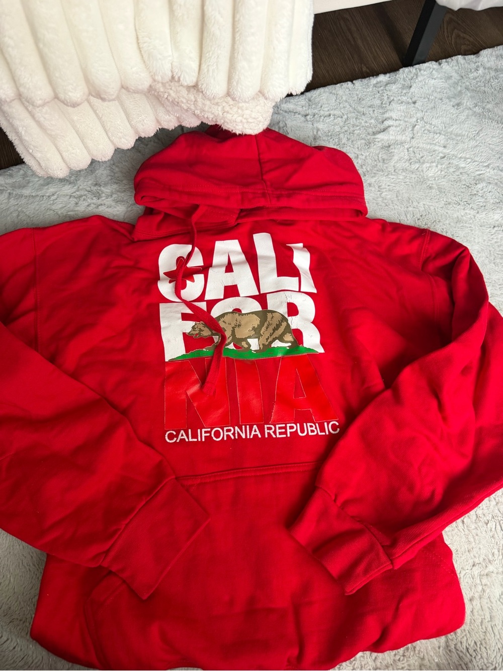California Republic Red Pullover Hoodie